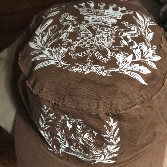 NWOT. DAVID AND YOUNG BROWN/WHITE CADET HAT - Picture 4 of 5